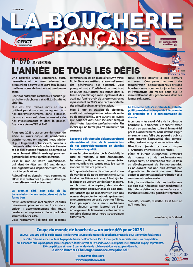 JOURNAL DU MOIS DE JANVIER 2025