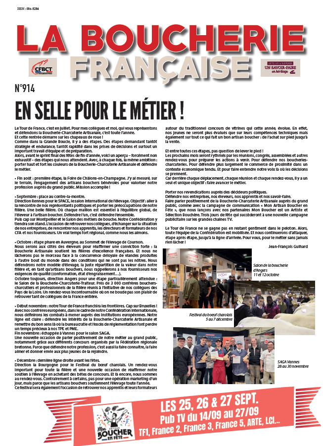 JOURNAL DU MOIS DE SEPTEMBRE 2026
