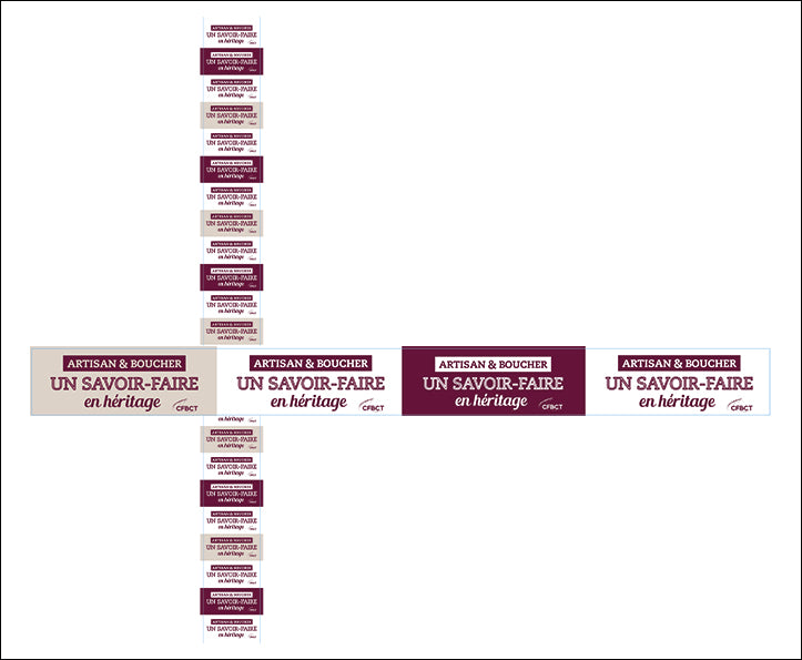 FRISE AUTOCOLLANTE ARTISAN & BOUCHER, UN SAVOIR FAIRE EN HÉRITAGE