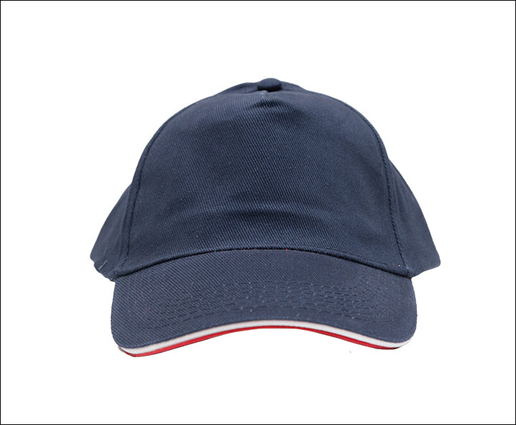 CASQUETTE BLEUE 100% COTON - VISIÈRE SANDWICH