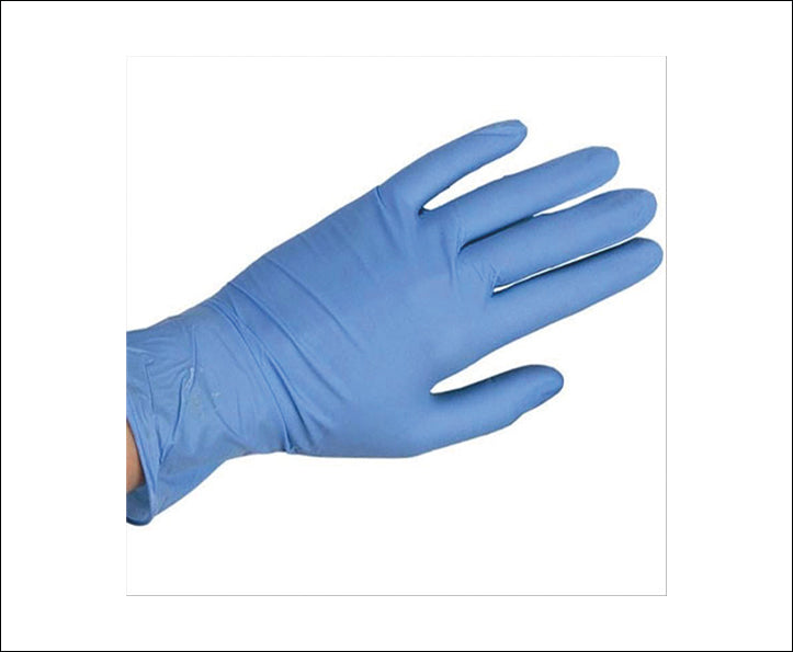 GANTS NITRILE BLEU NON POUDRÉ TAILLE M