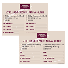 PANNONCEAU 21X15 CM ORIGINE DES VIANDES