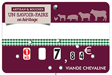JEU(X) DE 10 ETIQ. NEUTRES HERITAGE VIANDE CHEVALINE