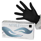 GANTS NITRILE NOIR NON POUDRÉ TAILLE M